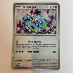 Terapagos 161/191 Surging Sparks Holo Rare Pokemon Light Play+ - Image 3