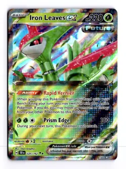 Iron Leaves EX 025/162 Temporal Forces Holo Double Rare Pokemon Light Play+ - Image 1