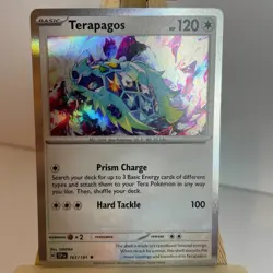 Terapagos 161/191 Surging Sparks Holo Rare Pokemon Light Play+ - Image 1
