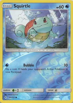 Pokemon Squirtle Reverse Holo Common # 33/214 - Unbroken Bonds - Image 1