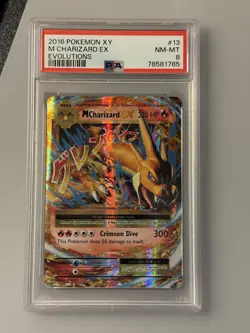 2016 Pokemon XY M Charizard EX Evolutions PSA 8 - Image 3