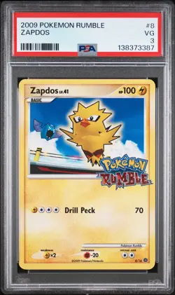 PSA 3 2009 Pokemon Rumble Zapdos 8/16 Rare Promo - Image 1