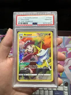 2022 Pokemon Sword & Shield Silver Tempest Fa Braixen #TG01 PSA 10 - Image 1