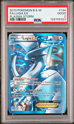 PSA 2 2013 Pokemon Black White Plasma Storm Full Art Lugia EX Holo Foil 134/135 - Image 1