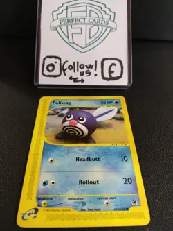 POKEMON EXPEDITION COMMON POLIWAG 125/165 LP+ ENG - Image 1