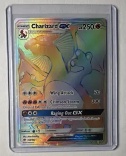 Pokemon Charizard GX Full Art Holo Rainbow Rare 150/147 Burning Shadows 2017 EN - Image 1