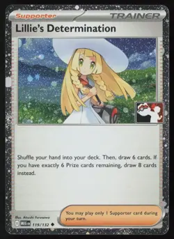 Pokemon Lillie's Determination 119/132 Prize Pack Series 8 Cosmo Holo - NM - Image 1