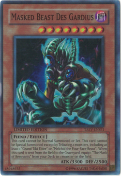 Yu-Gi-Oh! Masked Beast Des Gardius (NM) Limited Super Rare TAEV-ENSE1 - Image 1