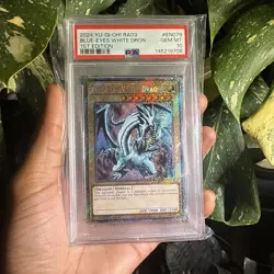 Yugioh Blue-Eyes White Dragon Quarter Century Secret Rare PSA 10 RA03-EN079 - Image 1