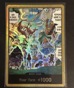 One Piece OP14 EB04 Gold DON!! Card (Egghead) (Gold) The Azure Sea's Seven Foil - Image 1