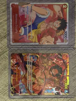 One Piece Card Game Holo Monkey D. Luffy, Gold Roger, Kuzan Card Lot (10) - Image 2