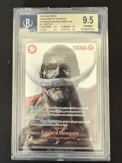 One Piece Op02-004 Edward Newgate SP BGS 9,5 ENG Kingdoms Of Intrigue OP04 - Image 1