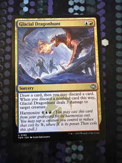 MTG Glacial Dragonhunt - Tarkir: Dragonstorm (TDM) Uncommon NM #188 - Image 1