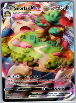 Snorlax VMAX 142/202 SWSH01: Sword & Shield Base Set - Pokemon Card - NM - Image 1