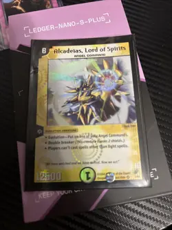 Alcadeias Lord of Spirits Duel Masters Holo Card 1/55 Played Condition - Image 1