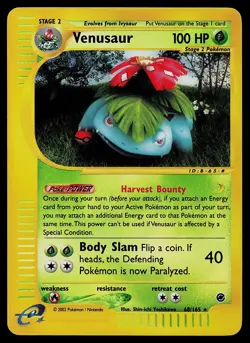 Pokemon Card - Venusaur Expedition Base Set 30/165 Holo Reverse Holo Rare - Image 1