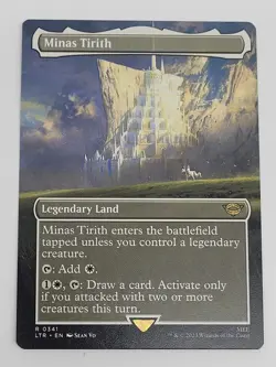 MTG Minas Tirith Borderless LOTR: Tales of Middle Earth #341 - Image 1