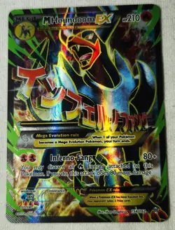 Pokemon M Houndoom EX Full Art Ultra Rare Holo 154/162 Breakthrough Card - Image 1
