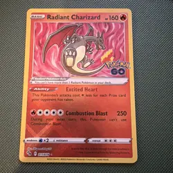 Radiant Charizard 11/78 Pokemon Go Pokemon TCG 2022 NM #3 - Image 2