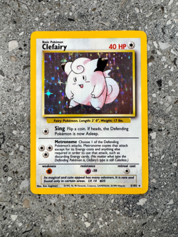 Pokemon TCG Cards Clefairy 5/102 Base Set Holo Rare NM - Image 1