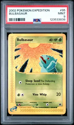 2002 POKEMON EXPEDITION #95 BULBASAUR PSA 9 - Image 1