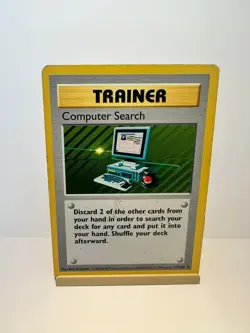Computer Search 71/102 Rare Base Set Shadowless Pokemon Moderately Played - Image 1
