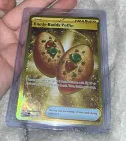 Pokemon Buddy-Buddy Poffin Trainer 223/167 Twilight Masquerade Holo Rare - Image 1
