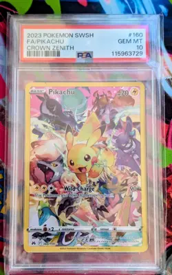 Pikachu 160/159 | Full Art | Holo | Secret Rare | Pokemon Crown Zenith | PSA 10 - Image 3