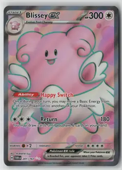 Blissey ex 201/167 Ultra Rare Twilight Masquerade Pokemon Holo Near Mint - Image 1