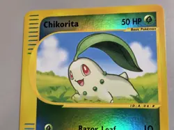Pokemon Base Set Expedition 100/165 Reverse Holo CHIKORITA **never played** - Image 2