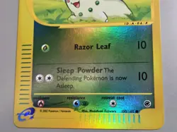 Pokemon Base Set Expedition 100/165 Reverse Holo CHIKORITA **never played** - Image 3