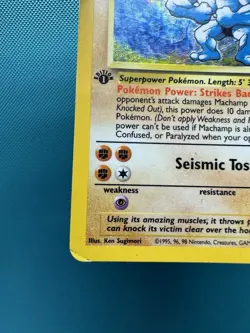 Pokemon TCG Machamp Holo 1st Edition Base Set #8/102 HP - Image 4