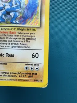 Pokemon TCG Machamp Holo 1st Edition Base Set #8/102 HP - Image 5