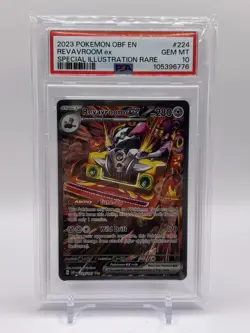 2023 POKEMON OBSIDIAN FLAMES SPECIAL ILLUSTRATION RARE #224 REVAVROOM EX PSA 10 - Image 1