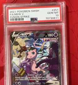 Mew V Full Art 2021 Pokemon Sword & Shield Fusion Strike #251 PSA10 - Image 5