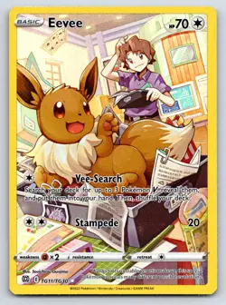 Pokemon - Eevee TG11/TG30 Ultra Rare Holo - Brilliant Stars Trainer Gallery - NM - Image 1