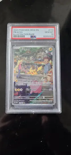 Pokemon Pikachu SV151 173/165 Illustration Rare Holo English 2023 PSA 10 - Image 1