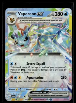 Pokemon TCG SV: Prismatic Evolutions #023/131 Vaporeon ex - Image 1