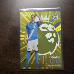 Topps Gold Lion Haaland GL12 & Saka GL1 Card Lot Premier League 2025/26 - Image 1