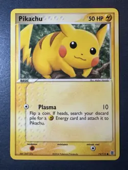 Pikachu Card 74/112 FireRed & LeafGreen, Regular Common, 2004 - Image 1
