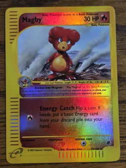 Pokemon Expedition Reverse Holo # 17/165 Magby **not played ** - Image 1