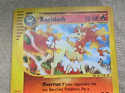Pokemon Base Set Expedition #62/165 Reverse Holo Rapidash **Not Played** - Image 2