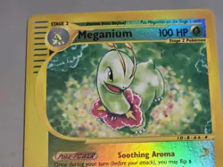 Pokemon Base Set Expedition # 54/165 Reverse Holo MEGANIUM ""Rarely Touched"" - Image 2
