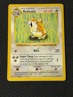 Raticate 40/102 - Pokemon Base Set Shadowless - Image 1