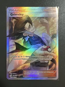 Grimsley Full Art 234/236 SM: Unified Minds Holo Pokemon LP - Image 1