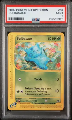 2002 POKEMON EXPEDITION #94 BULBASAUR PSA 9 - Image 1