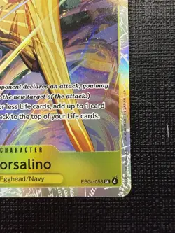 One Piece CCG Borsalino EB04-058 Egghead/Navy SR Foil Blocker 6000 NM - Image 5