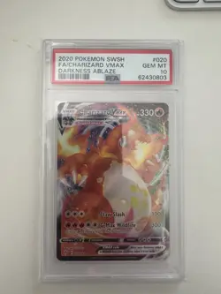 Charizard Vmax 020/189 PSA 10 Darkness Ablaze Pokemon Card Game - Image 1