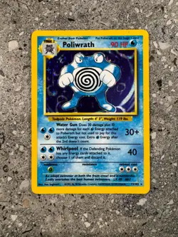 Pokemon TCG Cards Poliwrath 13/102 Base Set Holo Rare EXC-NM - Image 1