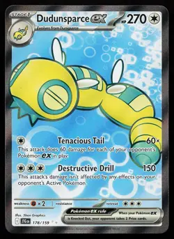 Dudunsparce ex 178/159 Ultra Rare Journey Together Pokemon Card - Image 1
